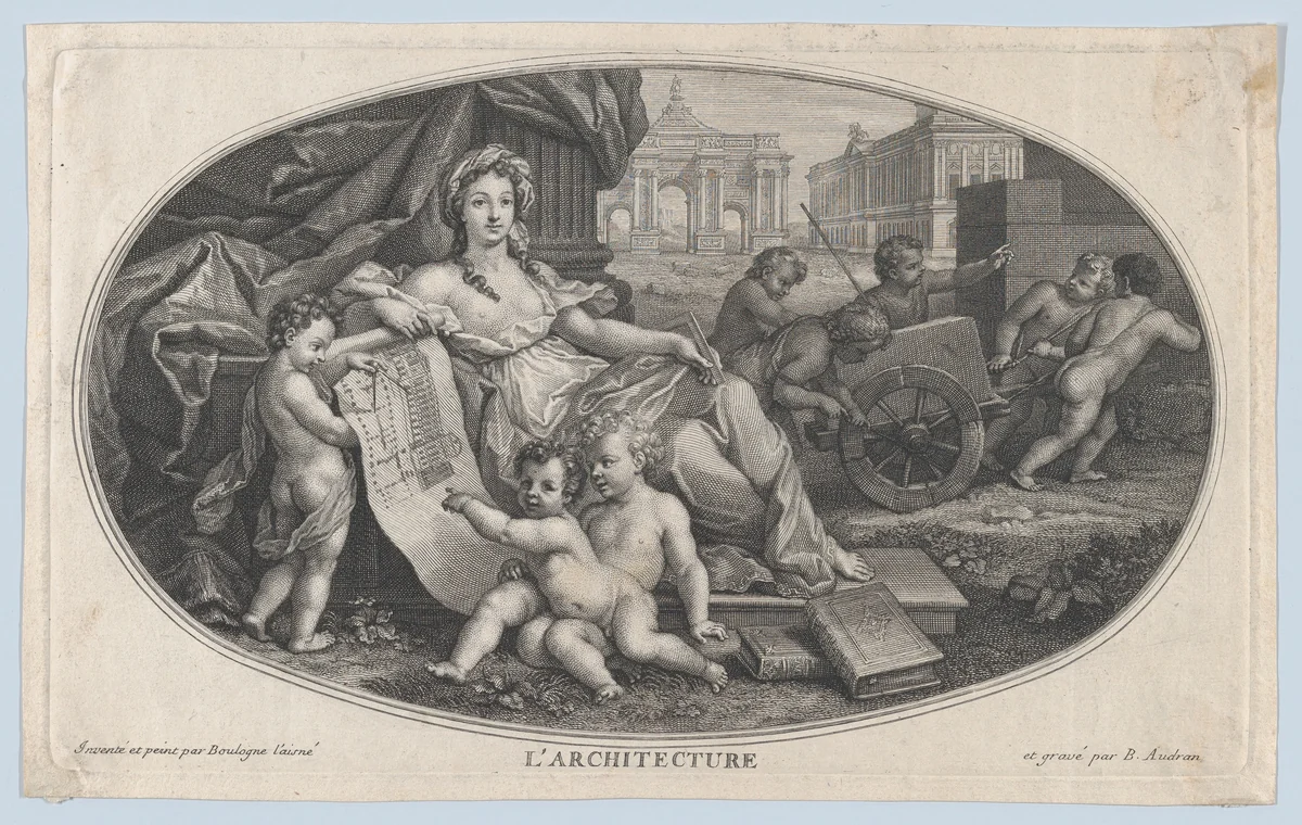 Architecture by Benoit Audran, print, 1690