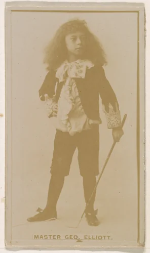 Master George Elliott, from the Actresses series (N245) issued by Kinney Brothers to promote Sweet Caporal Cigarettes by Kinney Brothers Tobacco Company, photograph, 1890