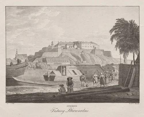 Syrmien, Festung Peterwardein by Jakob Alt, print