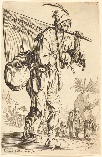 Captain of the Barons by Jacques Callot, print, 1622