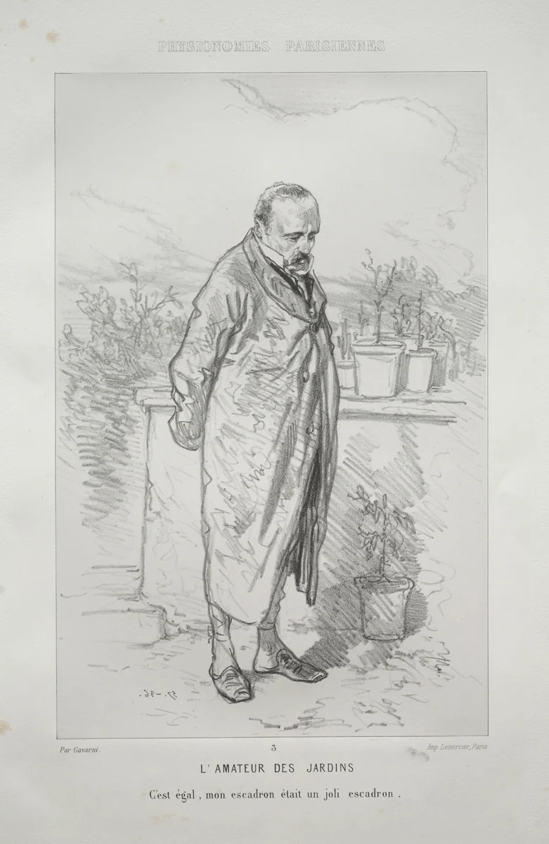 L'Amateur des Jardins by Paul Gavarni, print, 1824-1866