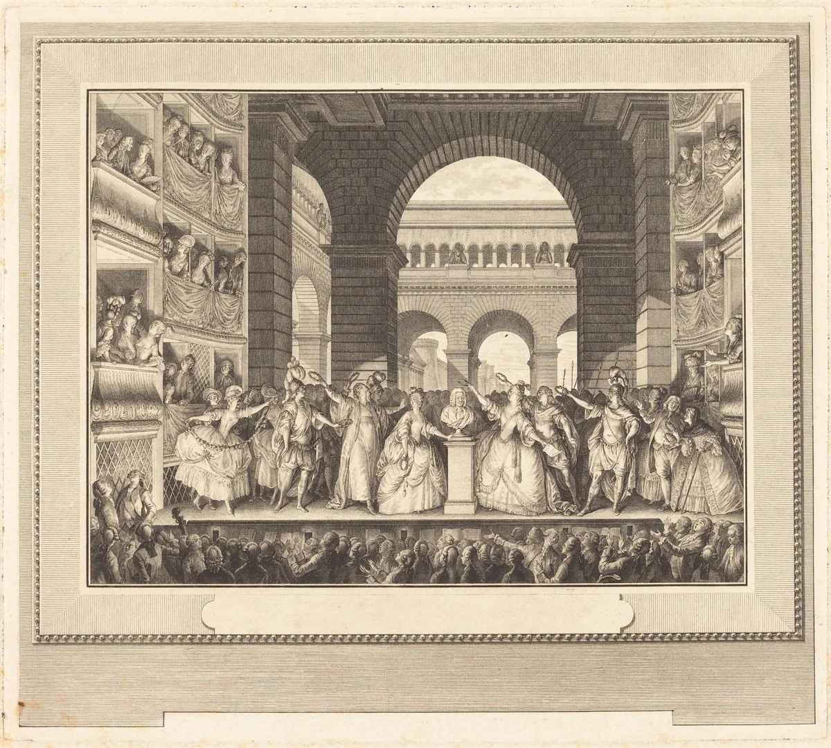 Couronnement de Voltaire (The Crowning of Voltaire) by Charles-Etienne Gaucher
Jean-Michel Moreau the Younger, print, 1782