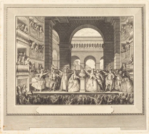Couronnement de Voltaire (The Crowning of Voltaire) by Charles-Etienne Gaucher
Jean-Michel Moreau the Younger, print, 1782