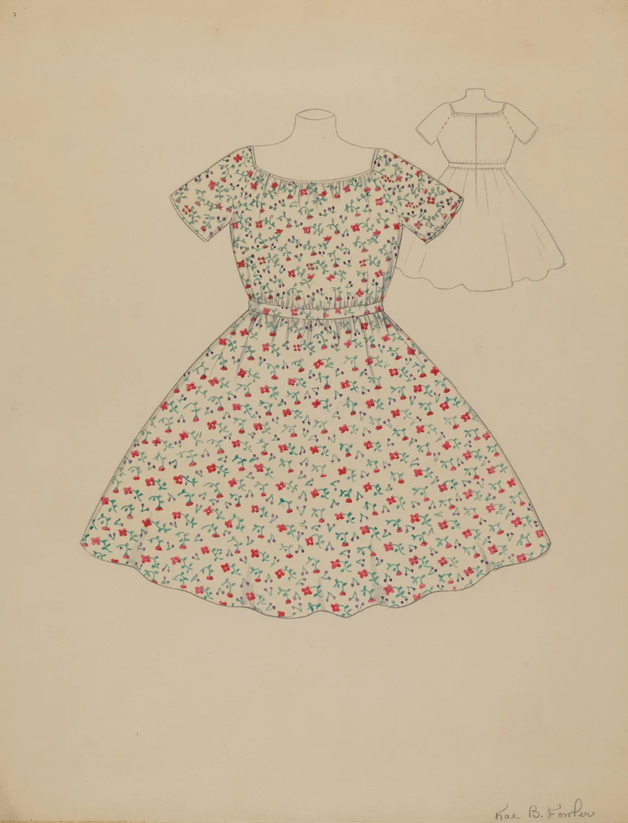 Child's Dress by Catherine Fowler, index of american design, 1936