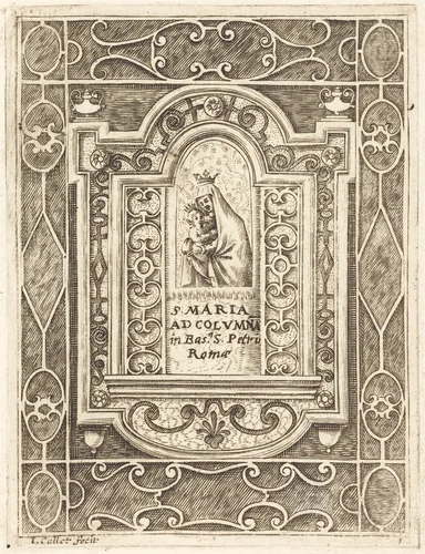 The Virgin at the Column (La Vierge à la colonne) by Jacques Callot, print, 1608-1611