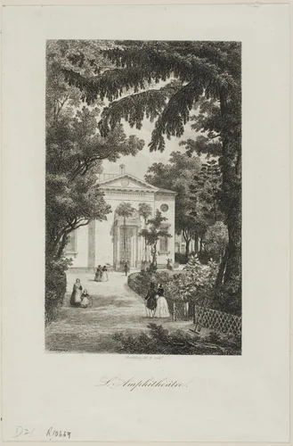The Amphitheatre of the Jardin des Plantes by Charles-François Daubigny, print, 1842