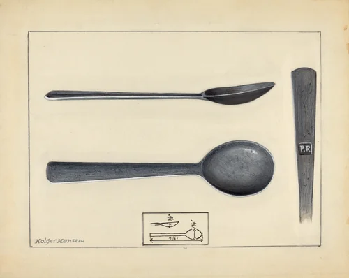 Spoon by Holger Hansen, index of american design, 1935-1942