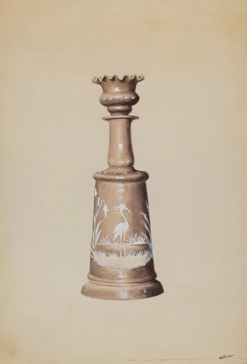 Scent Bottle with Stopper by Charles Moss, index of american design, 1936