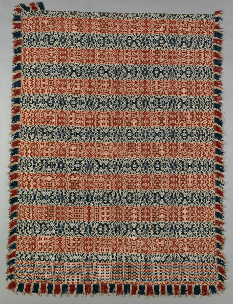 Coverlet by anonymous, textile, 1820-1840