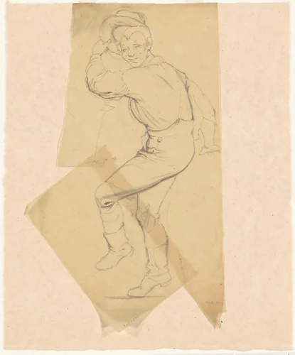 Studies for "Dance on a Stone Boat" and "In the Cornfield" by James Goodwyn Clonney, drawing, 1839-1849