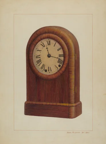 Shelf Clock or Mantel Clock by James M. Lawson, index of american design, 1938