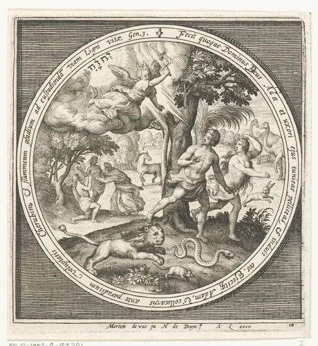 Expulsion from Paradise by Unknown, print, 1581-1656