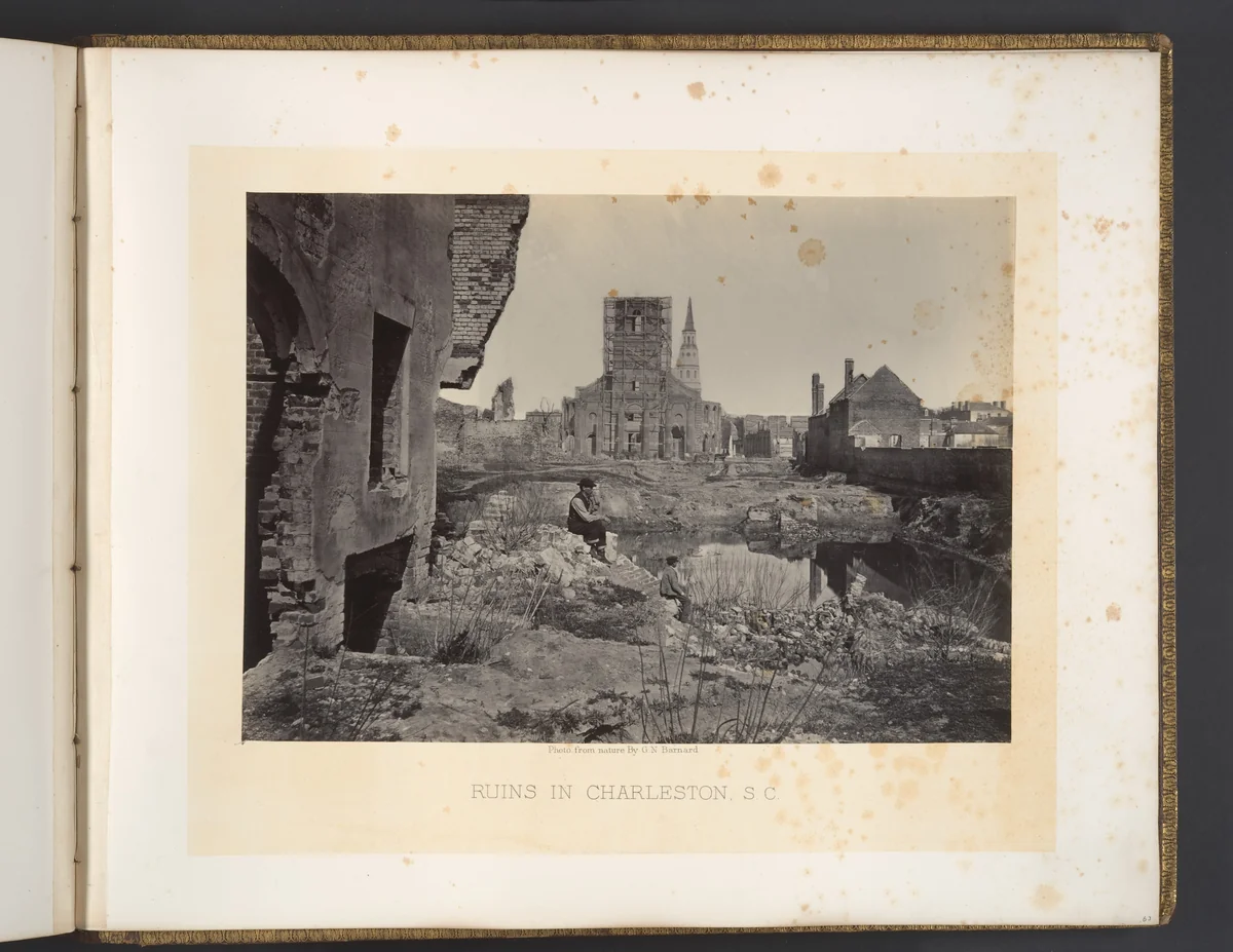 Ruins in Charleston, South Carolina by George N. Barnard, photograph, 1860-1869