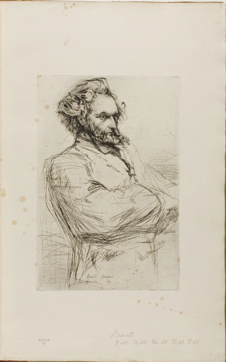 C. L. Drouet, Sculptor by James McNeill Whistler, print, 1859