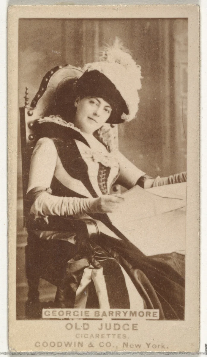 Georgie Barrymore, from the Actors and Actresses series (N171) for Old Judge Cigarettes by Goodwin & Company, photograph, 1886-1890