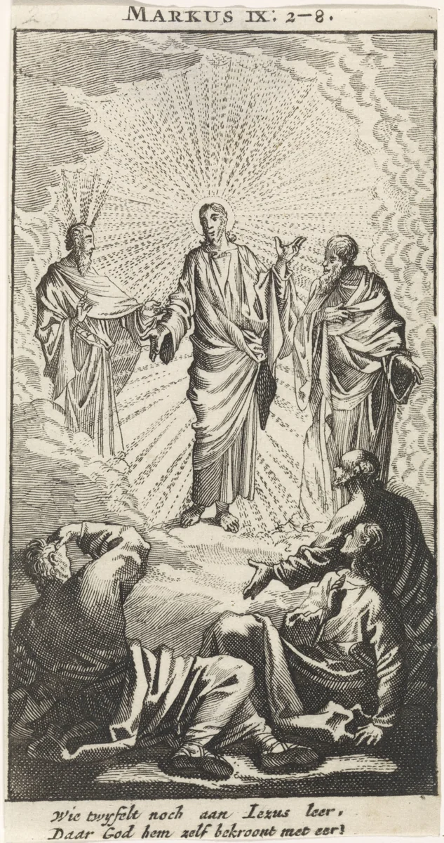 Transfiguratie van Christus op de berg Tabor by anonymous, print, 1712