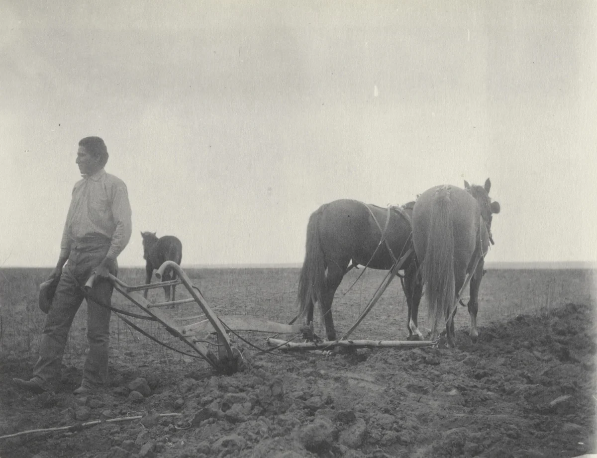 Farms and homes of Hampton students. Indian by Frances Benjamin Johnston, photograph, 1899