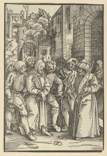 Christ before Pilate in front of his Palace, from Speculum passionis domini nostri Ihesu Christi by Hans Schäufelein, print, 1507
