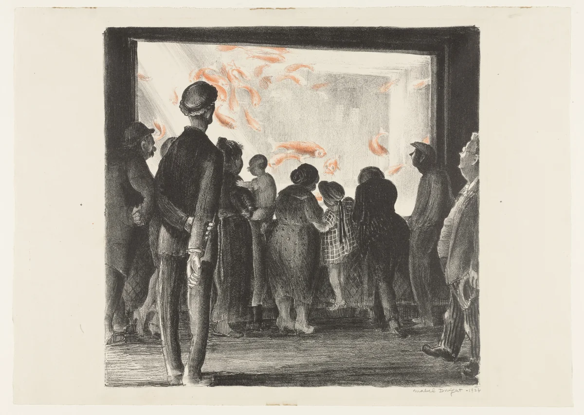 Fish by Mabel Dwight, print, 1928