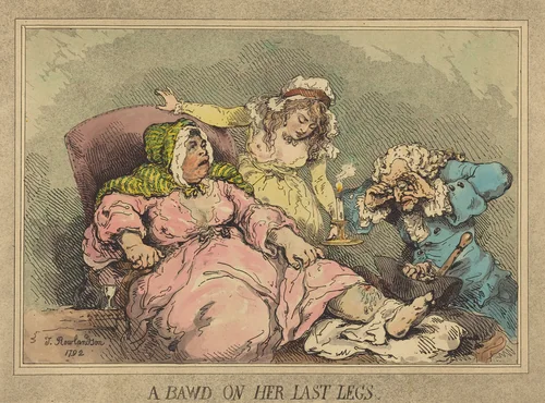 A Bawd on Her Last Legs by Thomas Rowlandson, print, 1784-1792