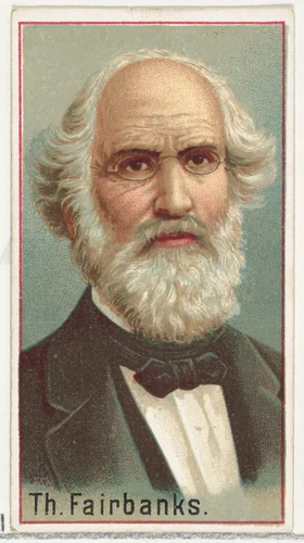 Thaddeus Fairbanks, printer's sample for the World's Inventors souvenir album (A25) for Allen & Ginter Cigarettes by Allen & Ginter, print, 1888