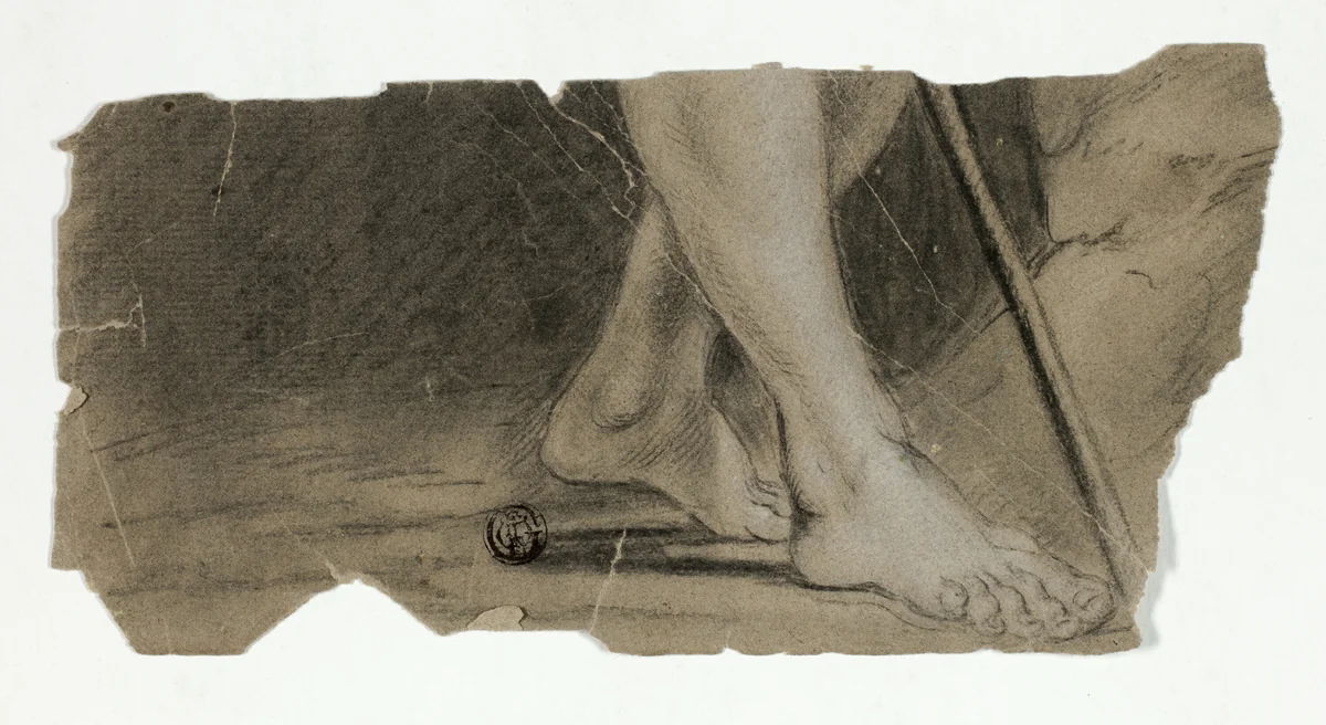 Feet of John the Baptist (fragment) by Unknown Artist, drawing, 1700-1799
