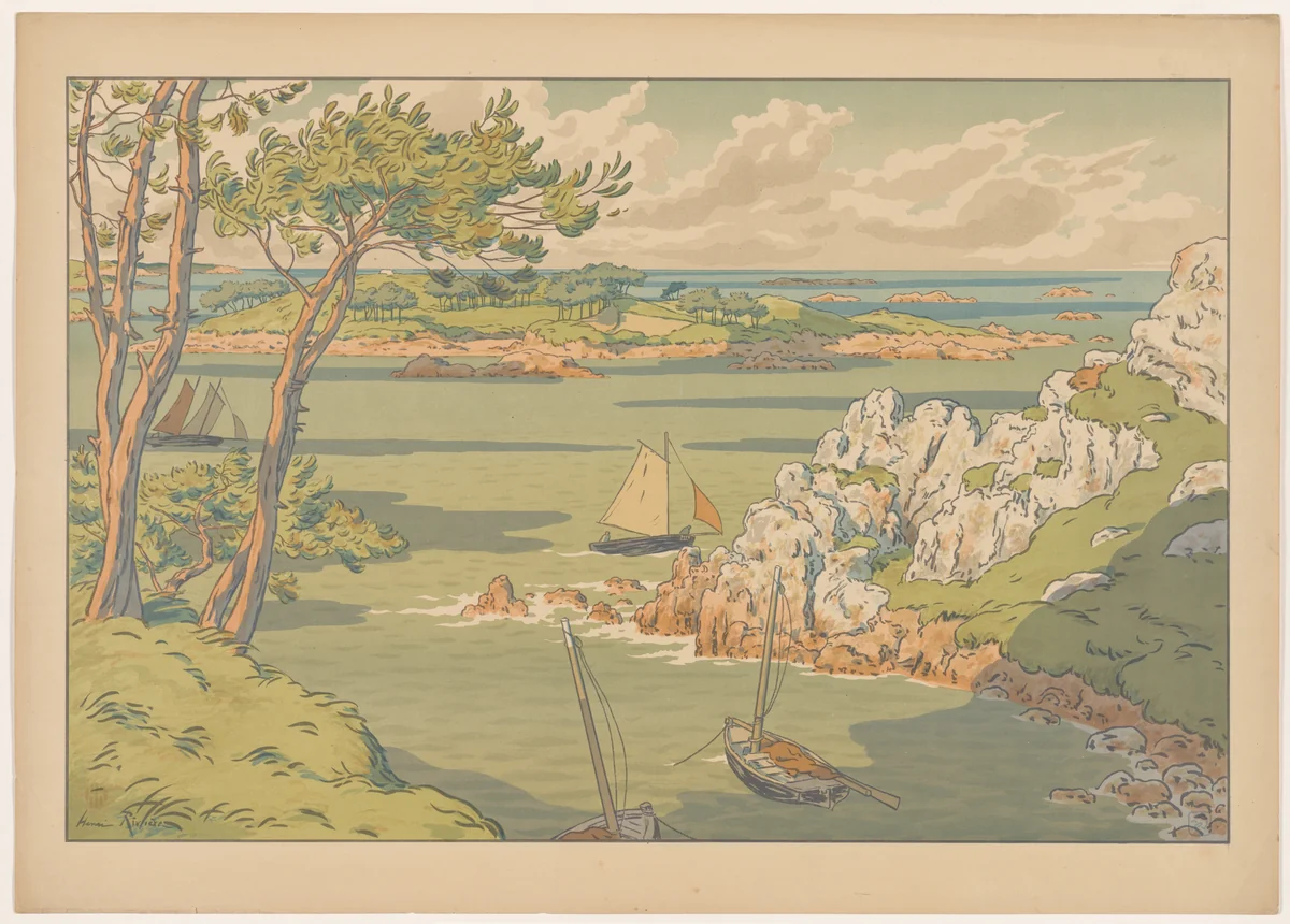Aspects of Nature: The Island by Henri Rivière, print, 1898