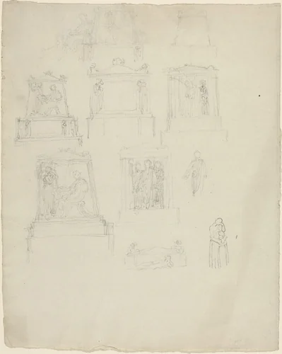 Designs for Monuments by John Flaxman, drawing, 1755-1826