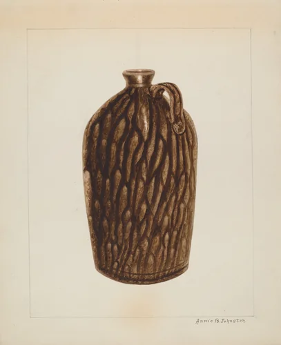 Stoneware Jug by Annie B. Johnston, index of american design, 1938