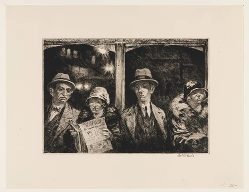 Tabloid Readers by Martin Lewis, print, 1927