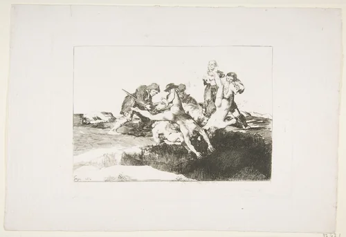 Plate 27 from "The Disasters of War" (Los Desastres de la Guerra): 'Charity' (Caridad) by Goya, print, 1810