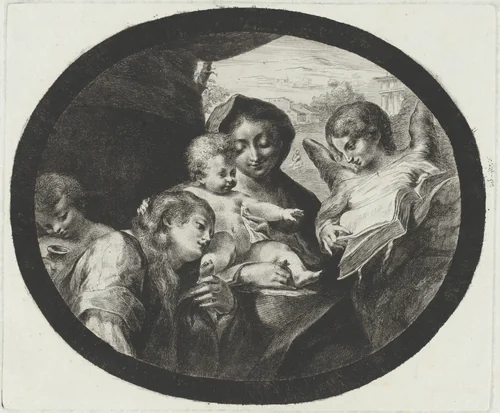 The Virgin and Child with Angels by Vivant Denon, print, 1747-1825