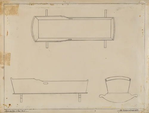 Cradle by Gerald Bernhardt, index of american design, 1935-1942