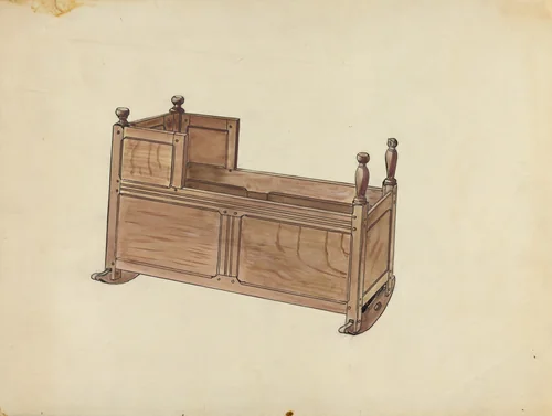 Cradle by American 20th Century, index of american design, 1953