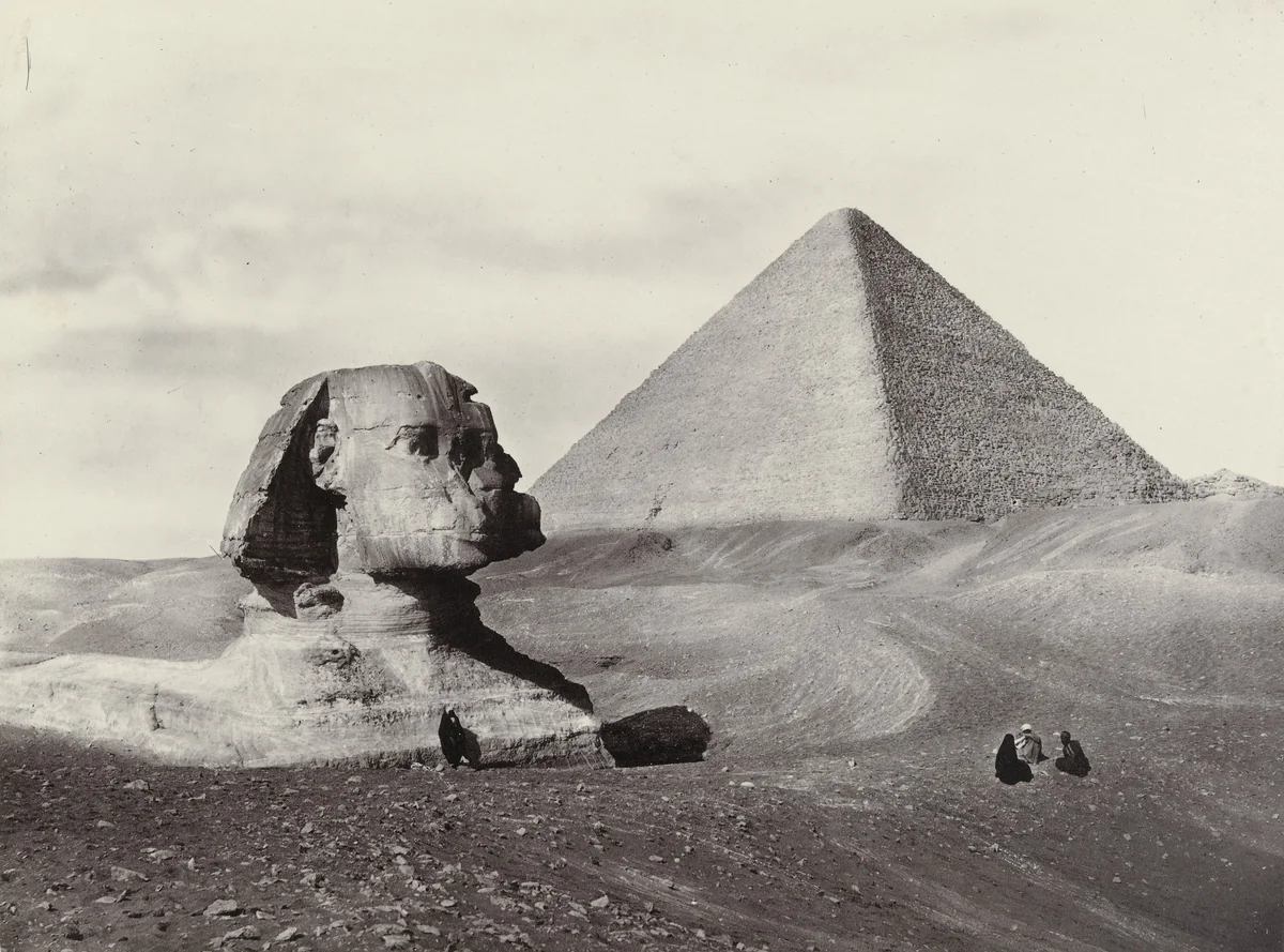Great Pyramid and Sphinx by Francis Frith, photograph, 1855