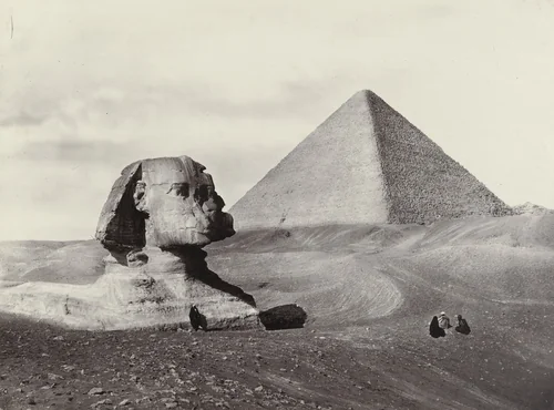 Great Pyramid and Sphinx by Francis Frith, photograph, 1855