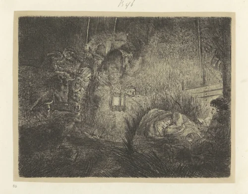 Aanbidding der herders: nachtstuk by Rembrandt van Rijn, book, 1650-1654