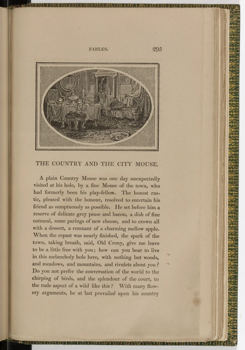 Headpiece (page 295) from The Fables of Aesop by Thomas Bewick, illustrated book, 1818