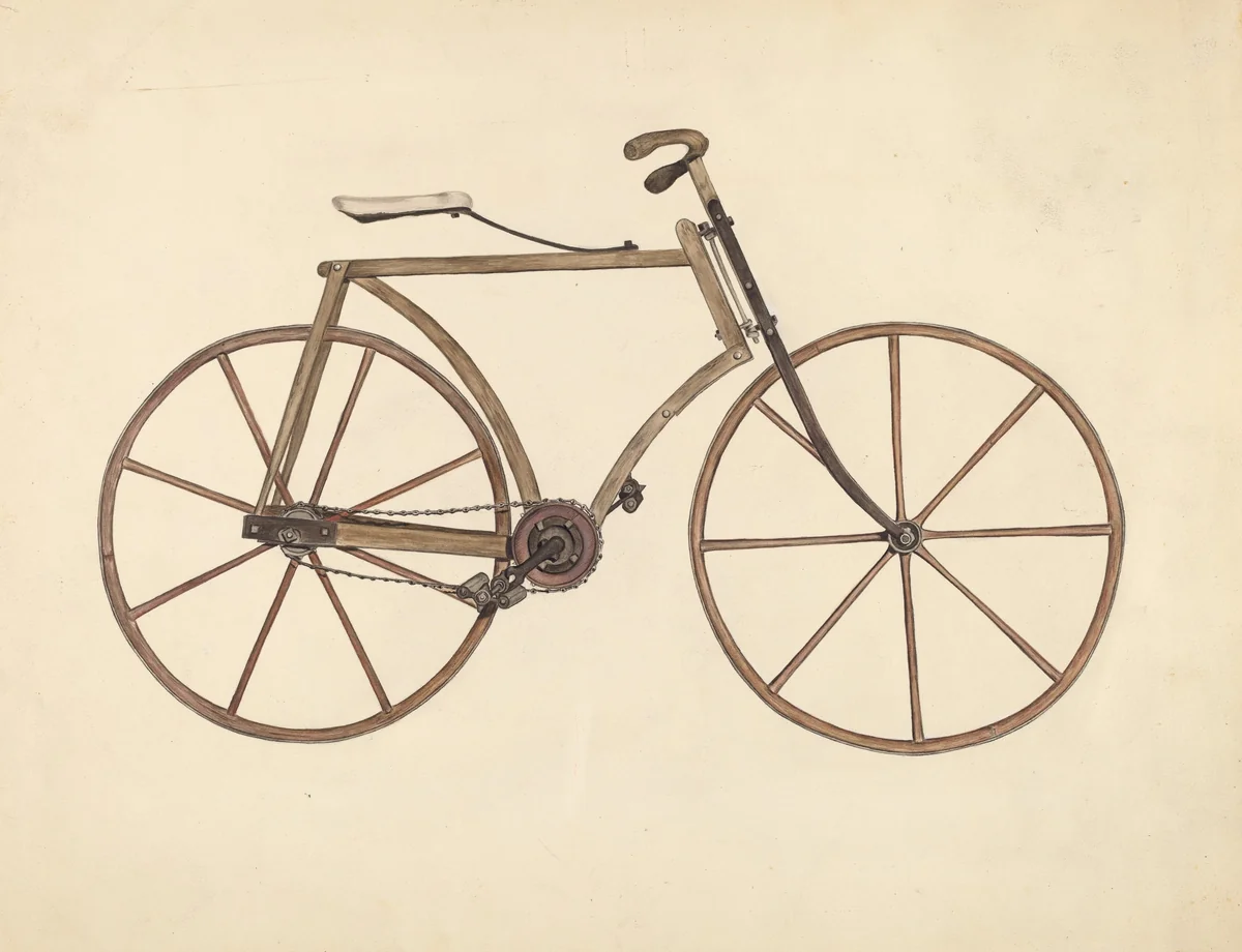 Bicycle by Marjorie Lee, index of american design, 1937