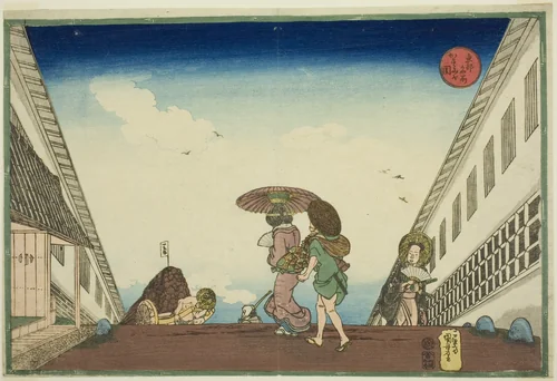 Kasumigaseki, from the series "Famous Places in the Eastern Capital (Toto meisho)" by Utagawa Kuniyoshi (歌川國芳), print, 1827-1838