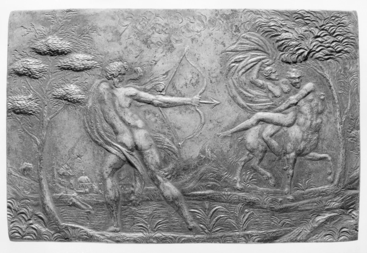 The Abduction of Dejanira by Annibale Fontana, metalwork, 1500-1599