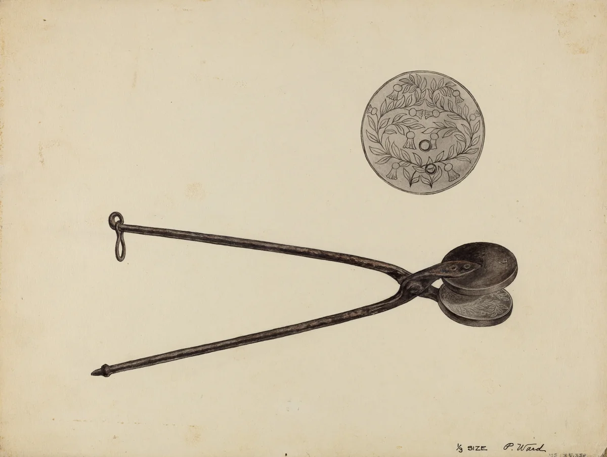 Wafer Iron by Paul Ward, index of american design, 1936