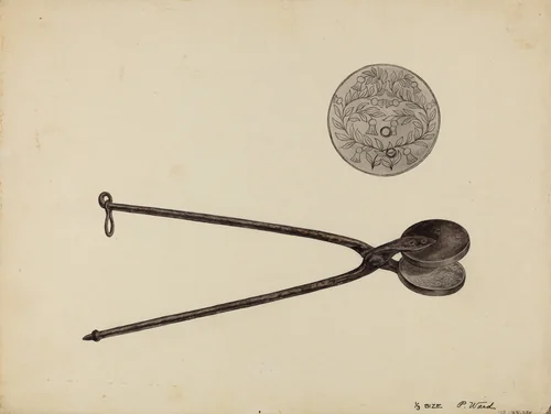 Wafer Iron by Paul Ward, index of american design, 1936