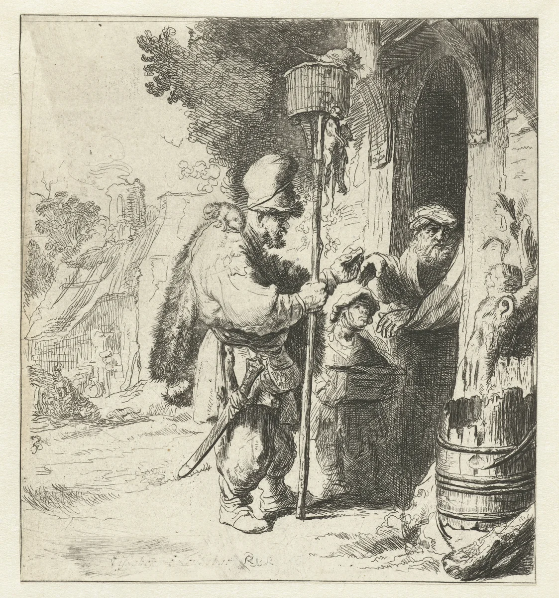 The rat catcher by anonymous, print, 1632
