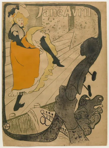 Jane Avril by Henri de Toulouse-Lautrec, print, 1893