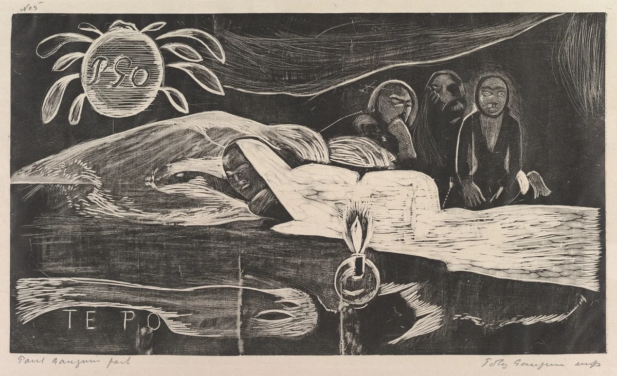 Te Po by Paul Gauguin, print, 1893-1894