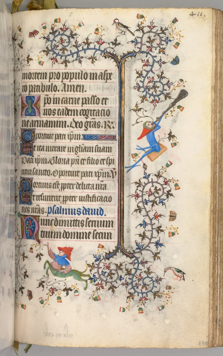 Hours of Charles the Noble, King of Navarre (1361-1425): fol. 200r, Text by Master of the Brussels Initials and Associates, book, 1400-1410
