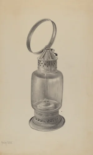 Hand Lantern by Amelia Tuccio, index of american design, 1938