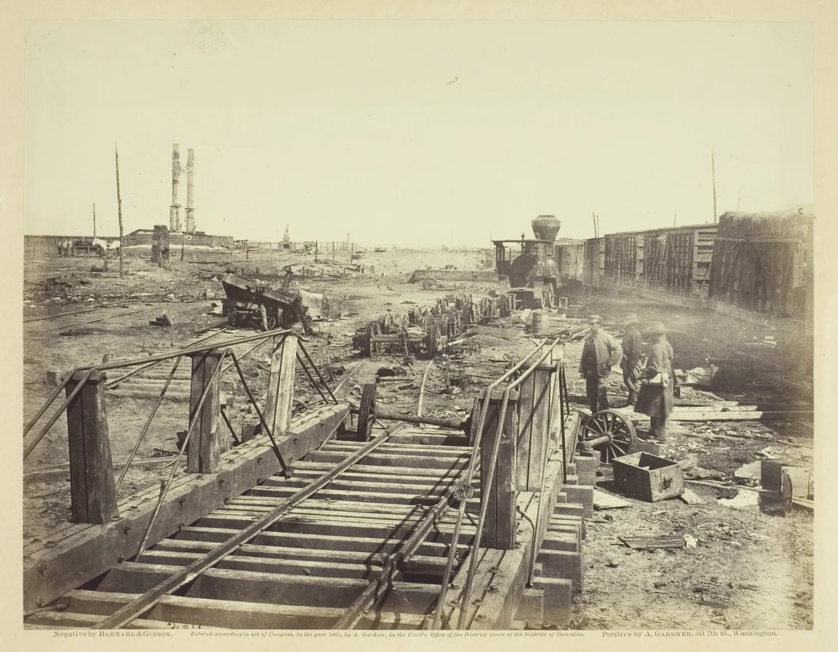 Ruins at Manassas Junction by Barnard and Gibson, photograph, 1862