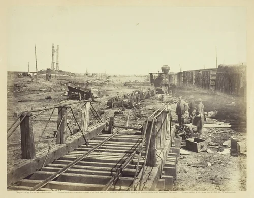 Ruins at Manassas Junction by Barnard and Gibson, photograph, 1862